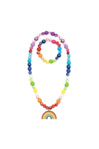Great Pretenders Double Rainbow Necklace and Bracelet Set
