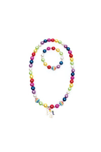Great Pretenders Gumball Rainbow Necklace and Bracelet Set
