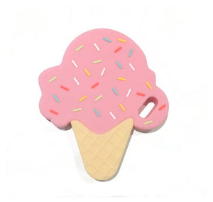 Glitter & Spice Ice Cream Cone Teether (Pink)