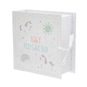 Sass and Belle Baby Unicorn Keepsake Box with Drawers