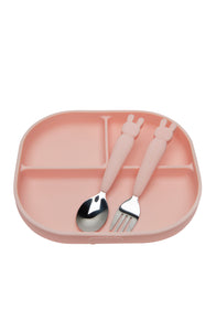 Loulou Lollipop - Divided Plate With Lid - Pink