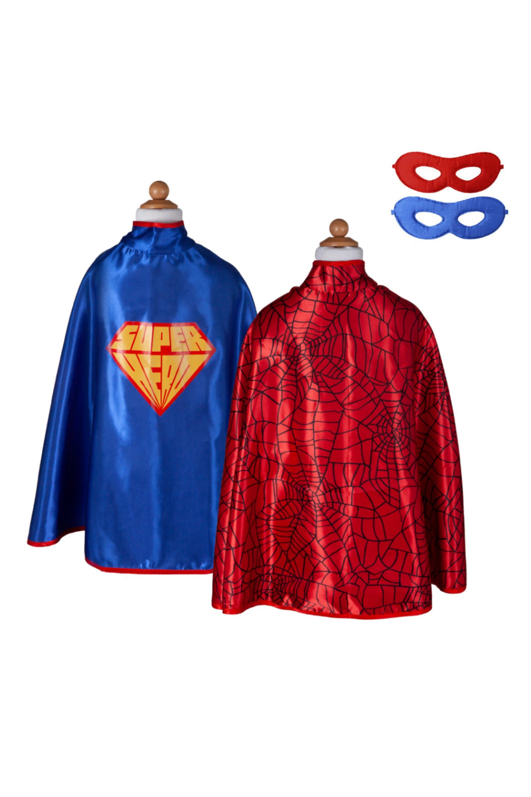 Great Pretenders Reversible Superhero /Spider Cape With Mask 4-7