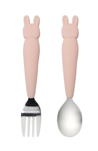 Loulou Lollipop Kid's spoon/fork set - Bunny
