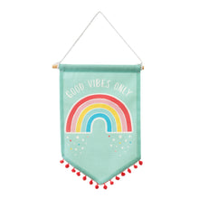 Load image into Gallery viewer, Sass and Belle Chasing Rainbows Banner Flag with Pom Pom