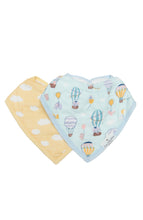Load image into Gallery viewer, Loulou Lollipop Bandana Bib Set - Up Up and Away
