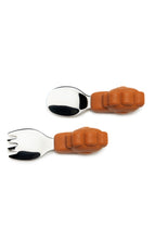 Load image into Gallery viewer, Loulou Lollipop Born to be Wild Learning spoon/fork set - Lion