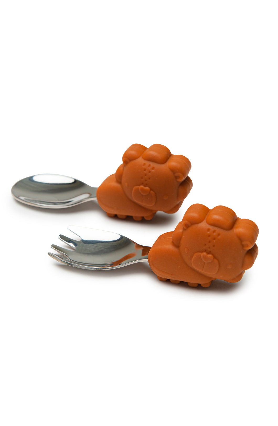 Loulou Lollipop Born to be Wild Learning spoon/fork set - Lion