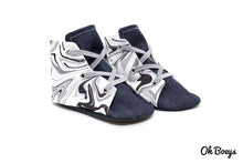 Load image into Gallery viewer, Oh Boeys Marble Denim Lace Up Shoes