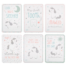 Load image into Gallery viewer, Sass and Belle Evie Unicorn Baby Milestone Cards - Set of 16