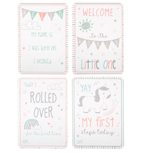 Load image into Gallery viewer, Sass and Belle Evie Unicorn Baby Milestone Cards - Set of 16