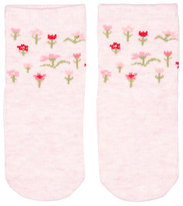 (SALE) Toshi Organic Baby Socks Jacquard Blossom