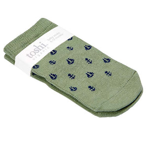 Toshi Organic Baby Socks Nautical