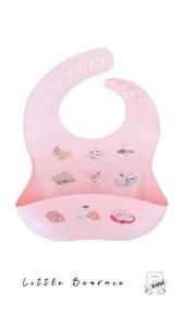 Little Bearnie Silicone Bib Silicone Local Foodies (Pink)