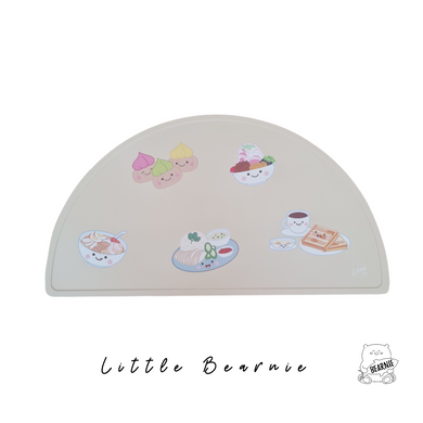 (SALE) Little Bearnie Silicone Placemat Singapore Local Foodies (Beige)
