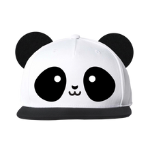 Load image into Gallery viewer, Whistle &amp; Flute Kawaii Panda Flat Brim Cap With Ears