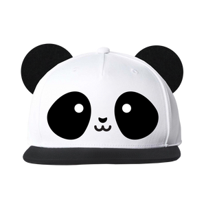Whistle & Flute Kawaii Panda Flat Brim Cap With Ears