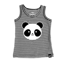 Load image into Gallery viewer, Whistle &amp; Flute Kawaii Panda Striped Tank Top