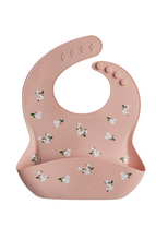 Load image into Gallery viewer, Loulou Lollipop Silicone Bib Printed - White Flower