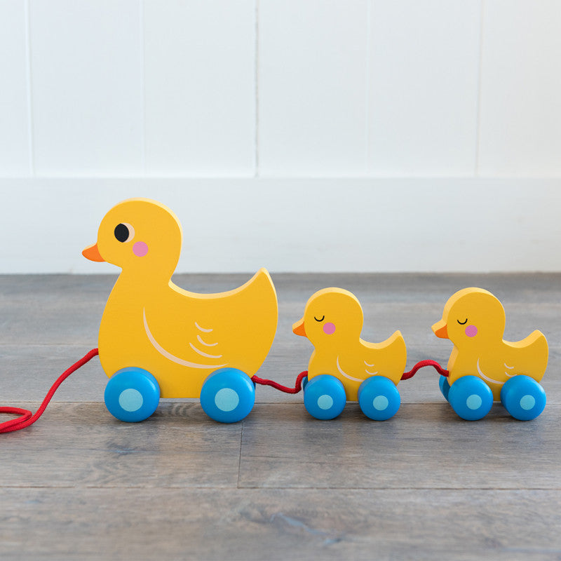 Rex London Duck Family Wooden Pull Toy