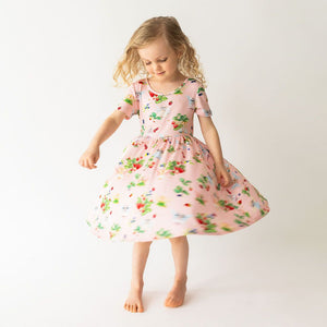 Posh Peanut Annabelle - Tiered Flutter Sleeve Dress