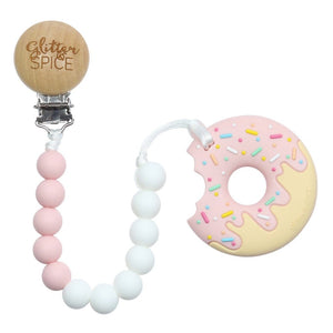 Glitter & Spice Strawberry Cream Donut Teether