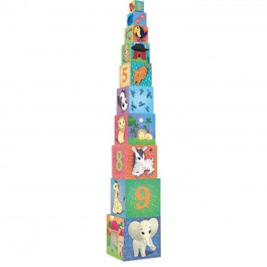 Vilac Animals cardboard nesting cubes
