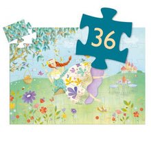 Load image into Gallery viewer, Djeco SILHOUETTE JIGSAW PUZZLE: PRINCESS OF SPRING (36PC)