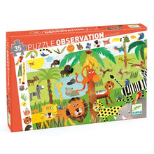 Load image into Gallery viewer, Djeco OBSERVATION JIGSAW PUZZLE: JUNGLE (35PC)