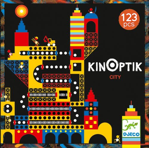 Djeco KINOPTIK ANIMATED OPTICAL ILLUSION PUZZLE: CITY (123PC)