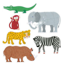 Load image into Gallery viewer, Djeco GIANT PROGRESSIVE JIGSAW PUZZLES, SET OF 6: HENRI &amp; FRIENDS