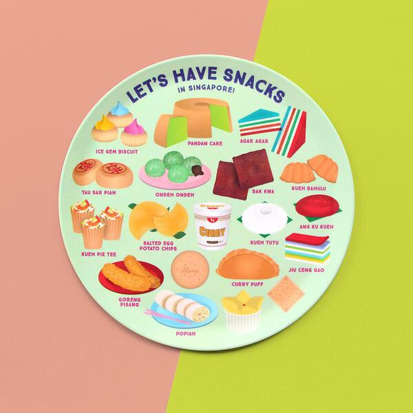 The Little Drom Store 10 INCH PLATE – Let's have snacks!