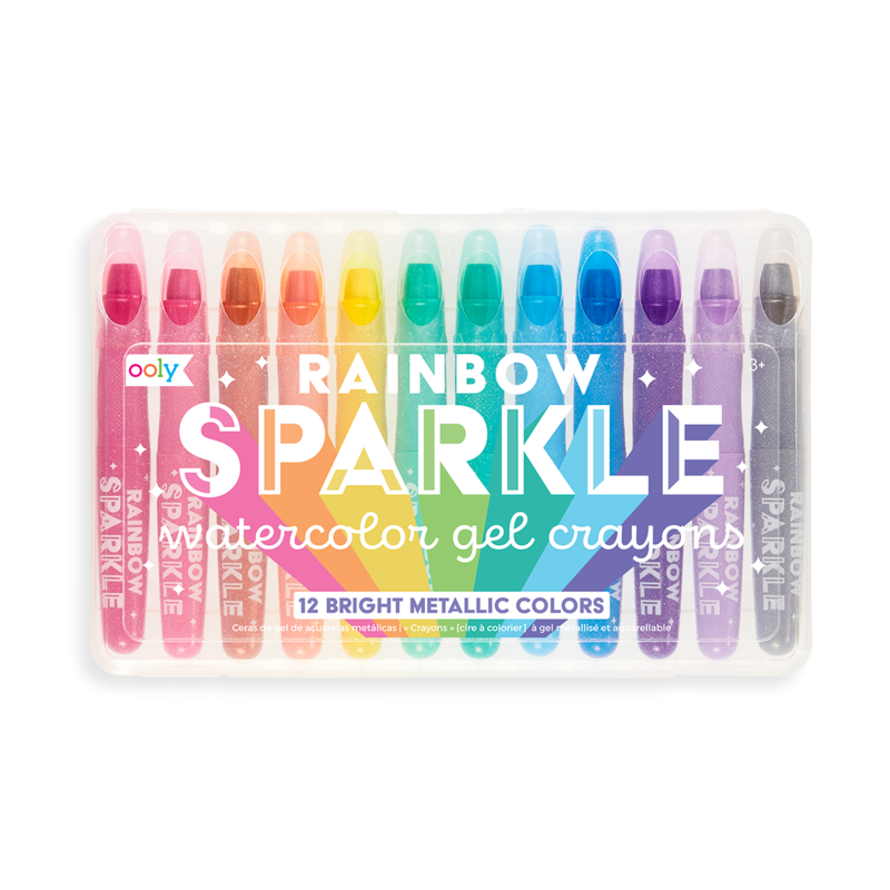 OOLY Rainbow Sparkle Watercolour Gel Crayons (Set of 12)