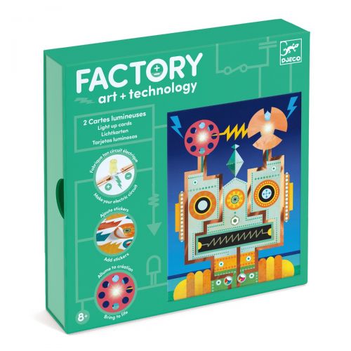 Djeco FACTORY ART + SCIENCE STEAM PROJECT KIT: 'CYBORGS' PICTURE BOARDS