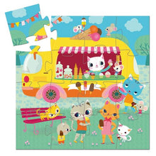 Load image into Gallery viewer, Djeco SILHOUETTE JIGSAW PUZZLE: ICE CREAM TRUCK (16PC)  SGD17.90