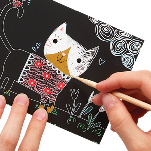 OOLY Mini Scratch and Scribble Art Kit (Cutie Cats)