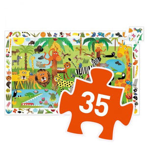 Djeco OBSERVATION JIGSAW PUZZLE: JUNGLE (35PC)