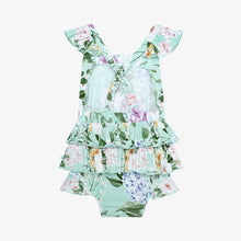 Load image into Gallery viewer, Posh Peanut Erin - Basic Ruffled Capsleeve Bubble Romper