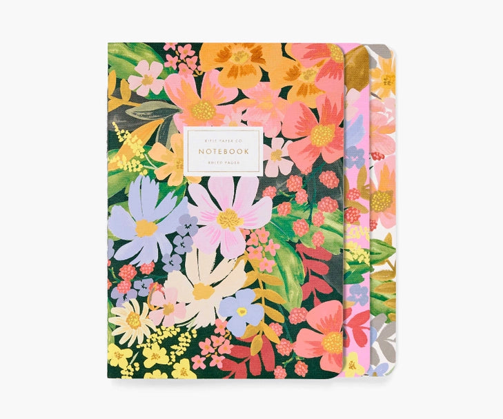 Rifle Paper Co. Set of 3 Marguerite Stitched Notebooks