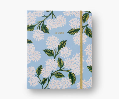 Rifle Paper Co. 2022 Hydrangea 17-Month Covered Spiral Planner